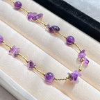 Clam & Intuition Natural Amethyst Collarbone Necklace