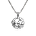 Libra Zodiac Sculpted Tin Scales Pendant Necklace