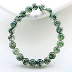 Natural Ice Moss Agate Beaded Bracelet for Women | Calm