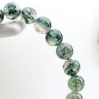 Natural Ice Moss Agate Beaded Bracelet for Women | Calm