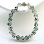 Natural Ice Moss Agate Beaded Bracelet for Women | Calm