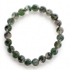 Natural Ice Moss Agate Beaded Bracelet for Women | Calm