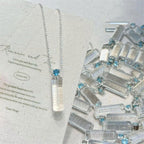 Clarity Natural White Crystal "Drift Bottle" Pendant