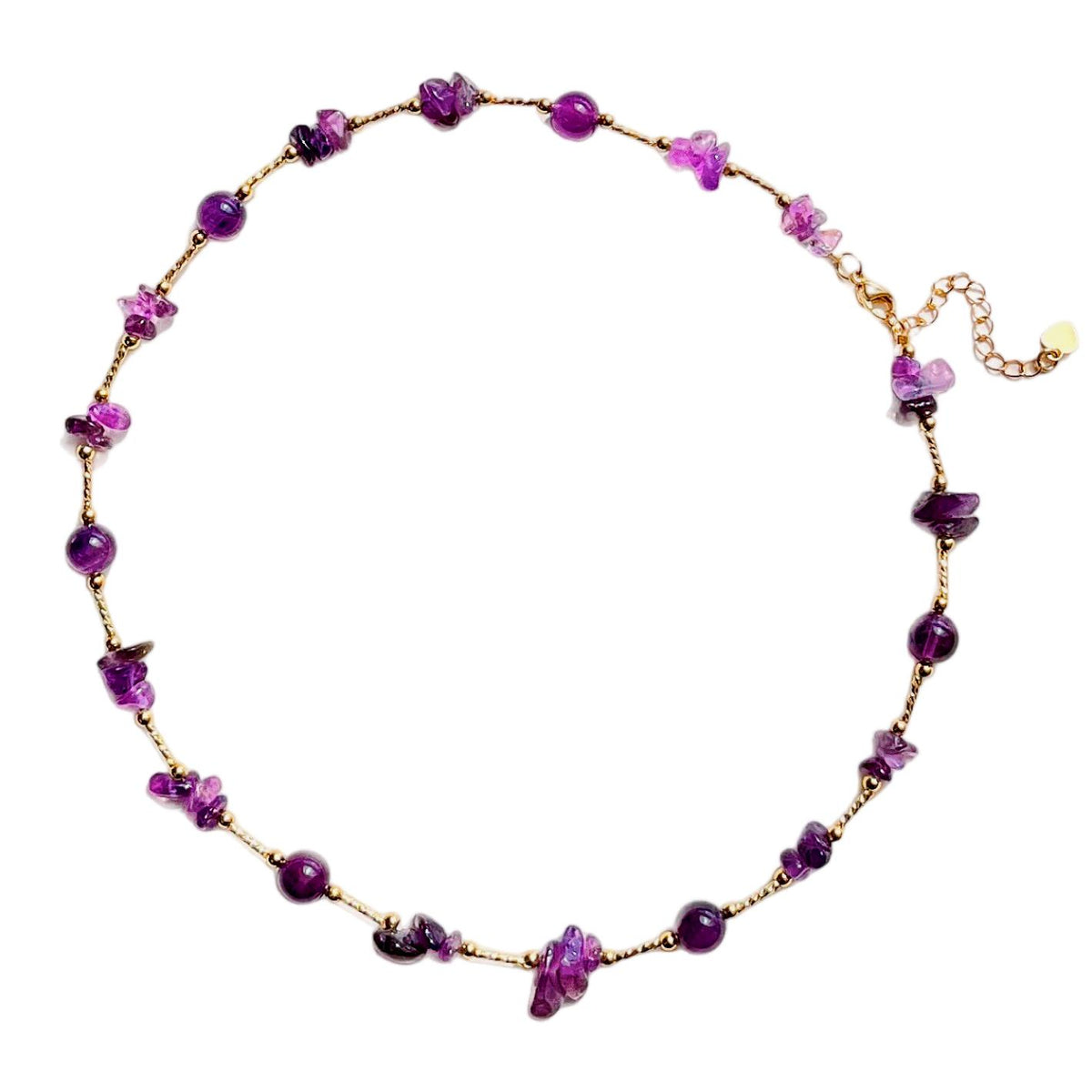 Clam & Intuition Natural Amethyst Collarbone Necklace