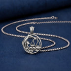 Libra Zodiac Sculpted Tin Scales Pendant Necklace