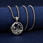 Libra Zodiac Sculpted Tin Scales Pendant Necklace