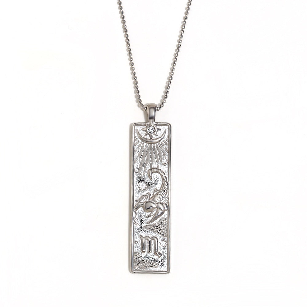 Scorpio Square Pendant Necklace