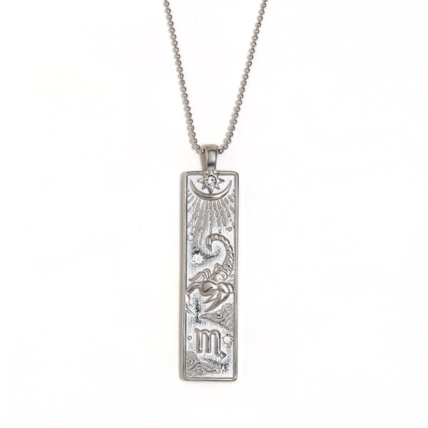 Scorpio Square Pendant Necklace