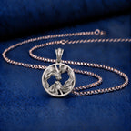 Gemini Zodiac Expressive Sculpted Tin Twins Pendant Necklace