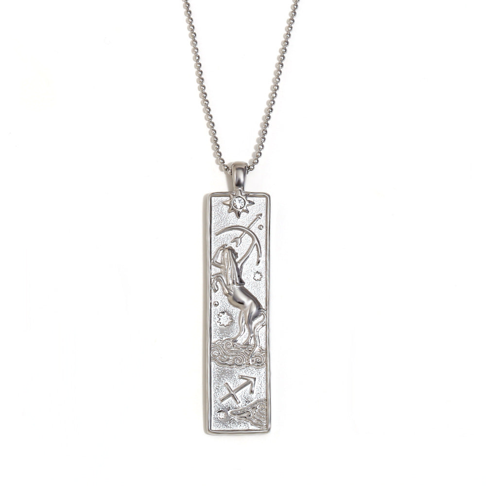 Sagittarius Square Pendant Necklace