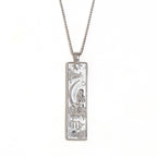 Virgo Zodiac Square Pendant Necklace