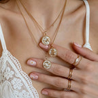 Virgo Gold-Tone Titanium Steel Coin Necklace