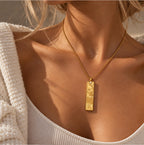 Aquarius Square Pendant Necklace