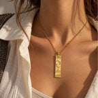 Pisces Square Pendant Necklace