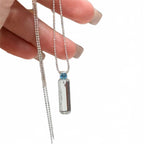 Clarity Natural White Crystal "Drift Bottle" Pendant