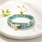 Women Soothing Multi-Strand Turquoise Beaded Bracelet