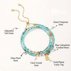 Women Soothing Multi-Strand Turquoise Beaded Bracelet
