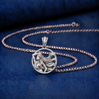 Virgo Zodiac Graceful Sculpted Tin Maiden Pendant Necklace