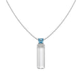 Clarity Natural White Crystal "Drift Bottle" Pendant