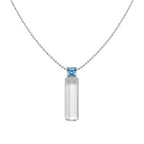 Clarity Natural White Crystal "Drift Bottle" Pendant
