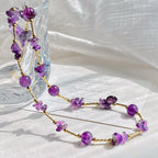 Clam & Intuition Natural Amethyst Collarbone Necklace