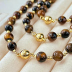 Natural Tiger's Eye Collar Necklace | Courage & Confidence