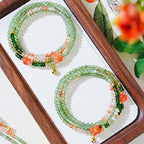 Green Apatite Layered Wrap Bracelet | Gemini Zodiac Crystal