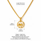 Leo Zodiac Coin Necklace