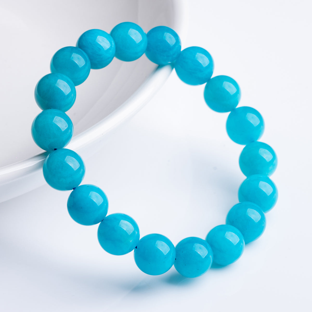 Natural Ice Amazonite Beaded Bracelet for Women | Serenity