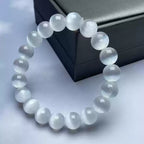 Natural Selenite Beaded Bracelet for Women | Serenity