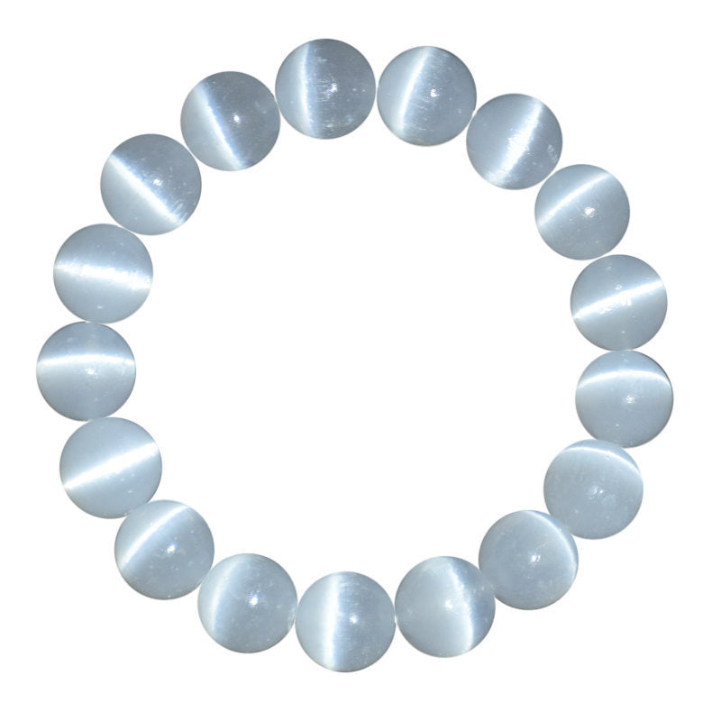 Natural Selenite Beaded Bracelet for Women | Serenity
