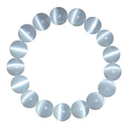 Natural Selenite Beaded Bracelet for Women | Serenity