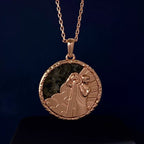Aquarius Aventurine Disc Pendant Necklace