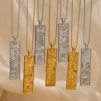 Zodiac Square Pendant Necklace