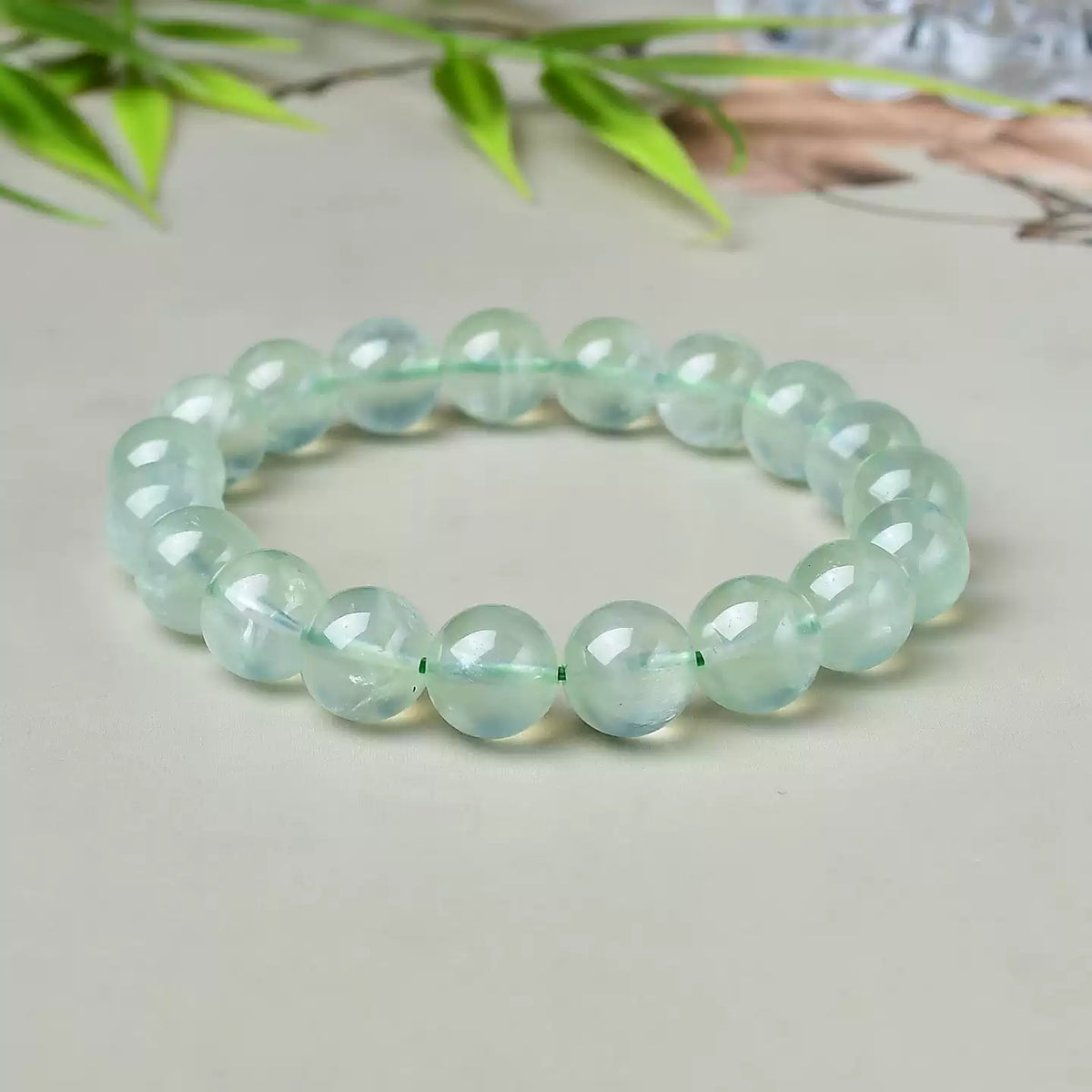 Natural Ice Prehnite Crystal Bracelet for Women | Serenity