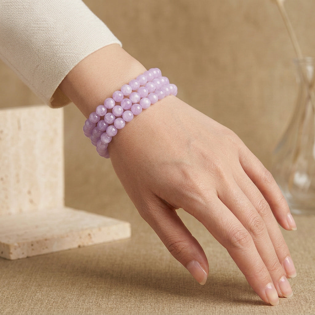 Purple Kunzite Layered Bracelet | Natural Crystal Jewelry