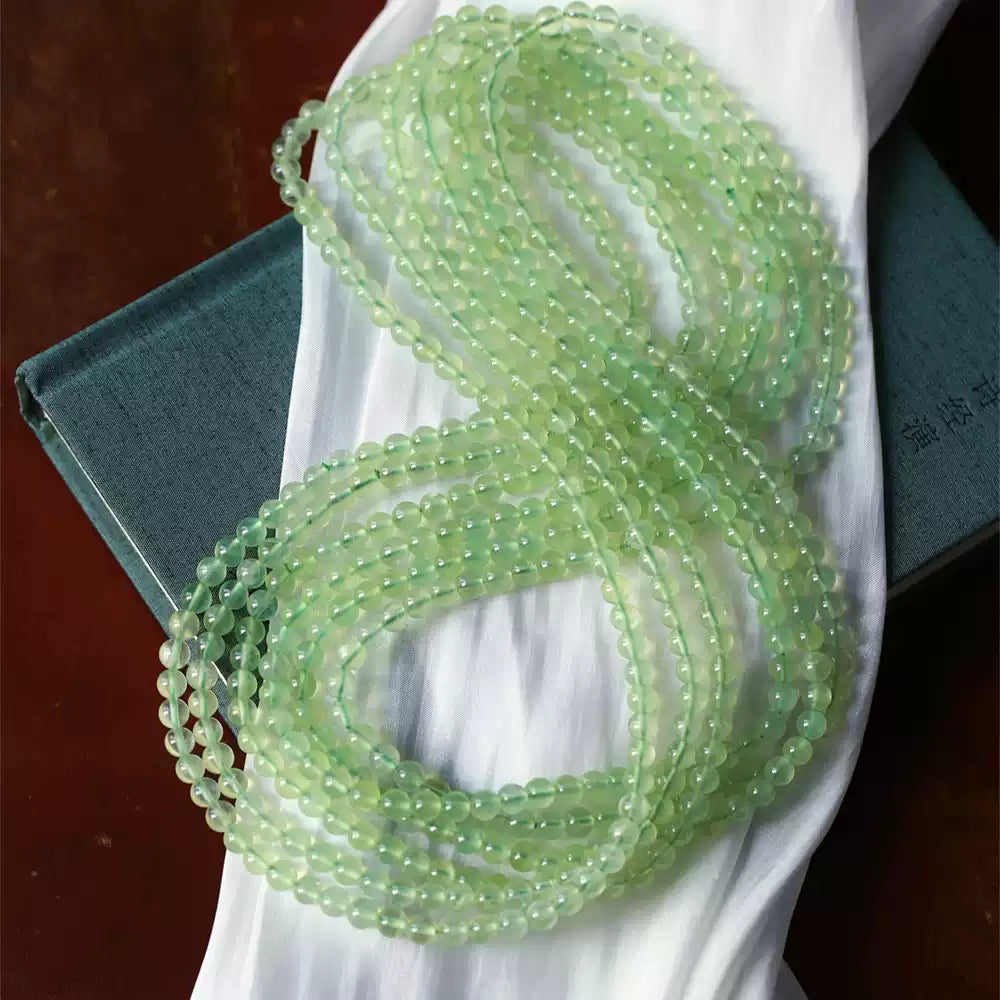 Natural Ice Prehnite Multi-Wrap Bracelet for Women | Serenity