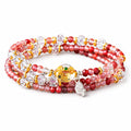 Andersonite Layered Wrap Bracelet | Leo Zodiac Lion Charm