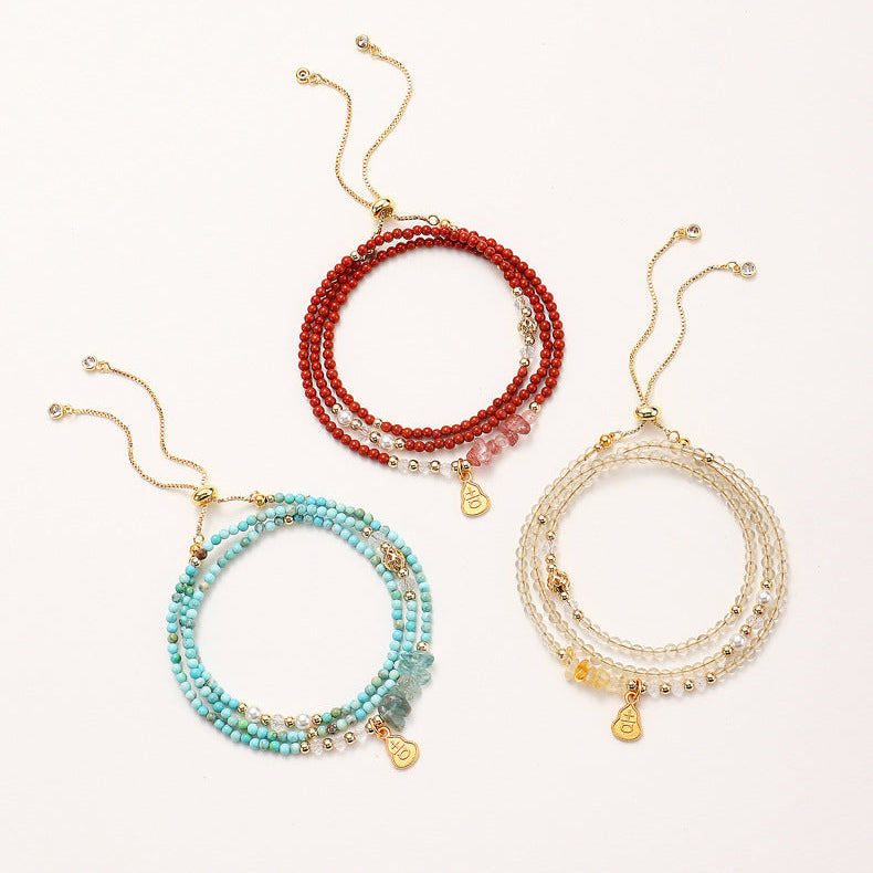 Natural Citrine Layered Wrap Bracelet | Prosperity & Joy