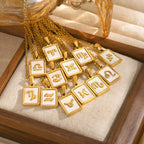Taurus Mother of Pearl Necklace | Zodiac Square Pendant