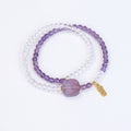 Zakiram Amethyst 2-Wrap Bracelet with Fortune Charm
