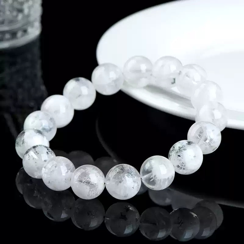 Natural Snowflake Phantom Quartz Beaded Bracelet