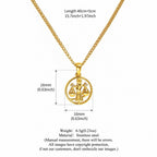 Libra Zodiac Coin Necklace