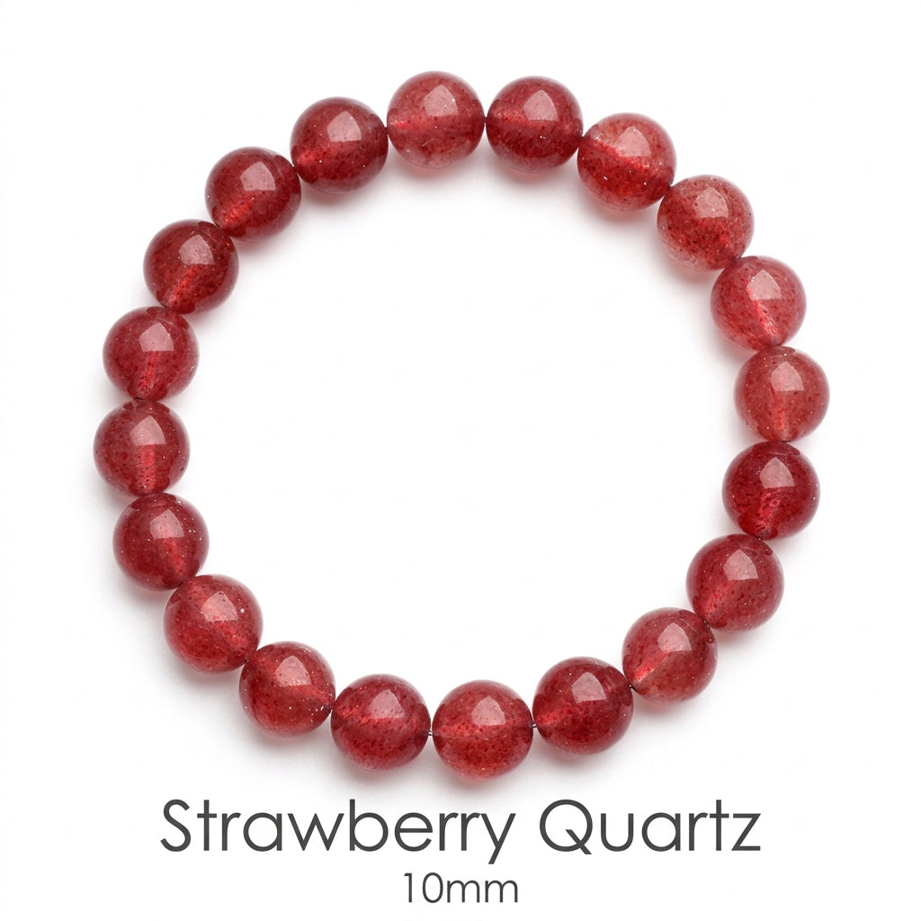 Strawberry Quartz Bracelet | Natural Crystal Jewelry