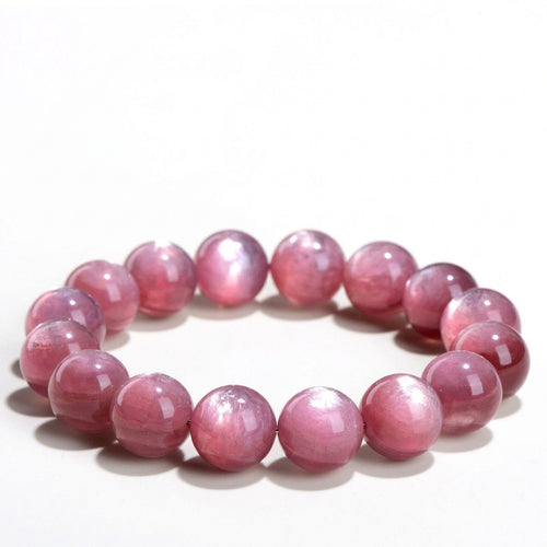 Pink Lepidolite Stone Beaded Bracelet