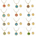 Scorpio Zodiac Pearl Necklace with Golden Celestial Pendant