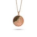 Libra Zodiac Obsidian Disc Pendant Necklace