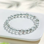 Natural Green Phantom Quartz Beaded Bracelet for Her | Calm