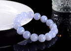 Natural Blue Lace Agate Beaded Bracelet for Her | Calm(6A)