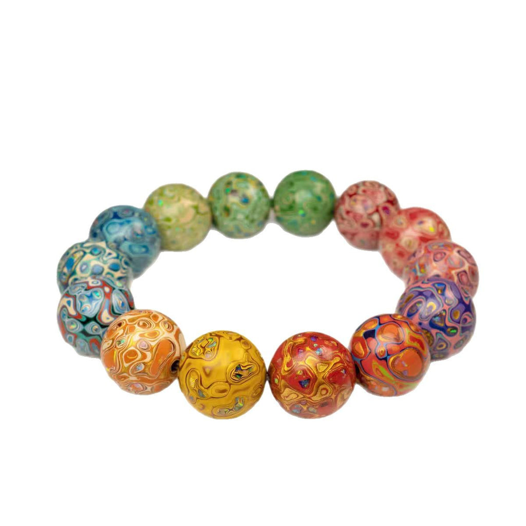 Intangible Heritage Lacquer Opal-Style Bracelet for Women